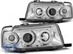  Tuning headlight set with halogen angel eyes suitable for Audi 80 B4 09.1991-04.1996, left and right (ABAUHX6010328)