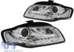 Tuning headlight set suitable for Audi A4 B7 2004-2008 with black base, left and right (ABAUHX6010382)