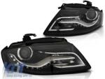  Tuning headlight set with real DRL lights suitable for Audi A4 B8 04.2008-2011 sedan/wagon, left and right (ABAUHX6010374)
