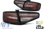  Tuning LED tail light set suitable for Audi A4 B8 sedan 2012-2015 with red and white base for the model with halogen tail lights, left and right (ABAUTX6010062)