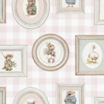 Ugepa Képkeretes erdei állatkák gyerektapéta rózsaszín- Ugepa Sweet Dreams N06703 (N06703)