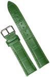 Curea de Ceas din Piele Naturală Verde - Imprimeu Crocodil - 18/20/22 mm - Cataramă Argintie (WZ739)
