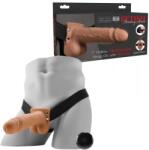  Пенис колан, 10 вибро режима и дистанционно, 20, 3см. - Hollow Strap-On (PIPE339122)