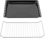 ICQN Set tava si gratar pentru cuptor ICQN 422 x 375 mm, emailat, negru, rezistent la zgarieturi (422-set-31-bakingtray-grill)