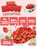 Mr. Iron Cereale cu 30% proteina fara zahar low-carb gluten free si vegane Capsuni si Mar, 250g, Mr. Iron