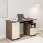 haaus Birou Berlin, Stejar Bronz/Stejar Alb, 134 x 60 x 75 cm (928827)
