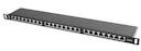 Lanberg Panou de conexiuni, Lanberg patch panel 24 porturi 0.5U CAT. 6 ecranat, negru (PPS6-0024-B)