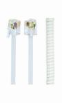 Gembird Cablu telefonic spiralat Gembird RJ-10 2 m alb (TC4P4CS-2M-W)
