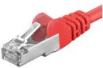 PremiumCord Cablu Patchcord SFTP RJ45-RJ45 Cat. 6A, 2m, rosu, cupru integral, 26AWG (SFTP-6A-2-R)