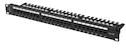 Lanberg Panou de patch 24 porturi 1U 19" Kat. 6A UTP cu organizator cabluri, negru (PPUA-1124-B)