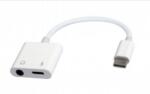 Gembird Adaptor audio Gembird USB-C alb la 3.5 mm cu încărcare (A-CM-3.5FP-01)