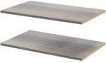 GOODHOME Pachet 2 rafturi, gri stejar, 75 x 45 cm GoodHome Atomia Raft