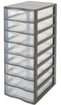 FORM Organizator KONTOR, polipropilena, 36x26x68 cm, gri deschis Raft