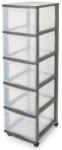FORM Organizator KONTOR, polipropilena, 38x30x105.5 cm, gri deschis Raft