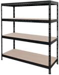 GOODHOME Raft atelier GOODHOME Rand, otel, 166 x 60 x 180 cm, negru Raft