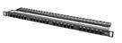 Lanberg Panou de conexiuni, Lanberg patch panel 24 porturi 0.5U CAT. 6, negru (PPU6-0024-B)