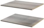GOODHOME Pachet 2 rafturi, gri stejar, 75 x 58 cm GoodHome Atomia Raft