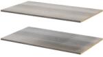 GOODHOME Pachet 2 rafturi, gri stejar, 100 x 58 cm GoodHome Atomia Raft