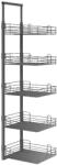 GOODHOME Sistem depozitare GoodHome Pebre, 185x45 cm, gri Raft