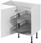 GOODHOME Raft pentru dulap colt GOODHOME Pebre, 2 rafturi, sarcina max 20 kg, 79.3 x 45.6 x 9.2 cm, plastic si otel, antracit Raft