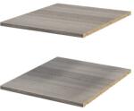GOODHOME Pachet 2 rafturi, gri stejar, 50 x 58 cm GoodHome Atomia Raft
