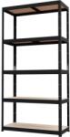 GOODHOME Raft atelier GOODHOME Ryle, otel, 90 x 40 x 179 cm, negru Raft