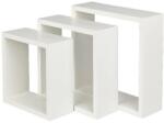 GOODHOME Raft suspendat GOODHOME Deco Rigga, MDF, 3 bucati, alb Raft
