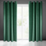 EUROFIRANY Pierre bársony sötétítő függöny Sötétzöld 140x250 cm