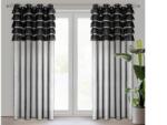 EUROFIRANY Aura fodros fényáteresztő függöny Fekete 140x250 cm