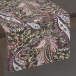 EUROFIRANY Adina bársony asztali futó Fekete 35x180 cm