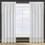 EUROFIRANY Stella dekor függöny pom-pom díszítéssel Fehér 140x270 cm