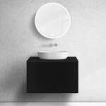 Oltens Lun szekrény 80x44.7x52 cm mosdókagyló alá akasztható fekete 60033300 (60033300)