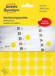 Avery-Zweckform Etikett, 18 mm, kör, AVERY ZWECKFORM, sárga, 1056 etikett/csomag (AY3377) - officesprint