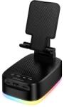 BOROFONE Hordozható Bluetooth Hangszóró BR200 Marea 3 az 1-ben telefontartóval és 1500mAh power bankkal fekete