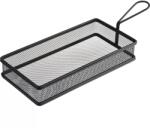 APS Snackholder Tálaló-olajfőző kosár, fekete/matt, hosszúság: 355 mm, szélesség: 130 mm, magasság: 70 mm