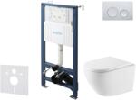 kielle Genesis New - Falsík alatti szerelőkészlet, Oudee WC Vortex Rimless+ és softclose ülőkével, Gemini New I, vezérlőgombokkal, fényes króm 30528SS56 (30528SS56)