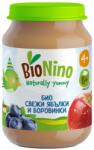 BioNino Био плодово пюре BioNino - Ябълки и боровинки, 4 м+, 190 g (BN2157) - ozone