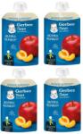 Nestle Плодова закуска Nestle Gerber Natural - Пауч с ябълки и кайсии, 4 х 150 g (4x12472994) - ozone