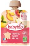 Babybio Био плодов мус Babybio - Ябълка, праскова и круша, 6 м+, 90 g (3288131540016) - ozone