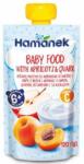 Hamanek Бебешко пюре Hamanek - Пауч с кайсии и кварк, 120 g (8595139783921) - ozone