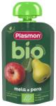 PLASMON Био плодова закуска Plasmon - Пауч с ябълка и круша, 6 м+, 100 g (0811) - ozone