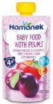 Hamanek Плодово бебешко пюре Hamanek - Пауч с ябълка и сливи, 120 g (8595139783976) - ozone