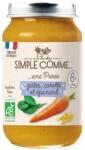 Simple Comme Био зеленчуково пюре Simple Comme Лека нощ - С макарони, морков и спанак, 8 м+, 200 g (3288131900674) - ozone