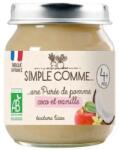 Simple Comme Био плодово пюре Simple Comme - С ябълка, кокосово мляко и ванилия, 4 м+, 125 g (3288131900223) - ozone