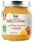 Simple Comme Био плодово пюре Simple Comme - С ябълка и манго, 4 м+, 125 g (3288131900247) - ozone