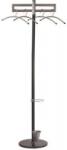 Manutan Cuier Tom Manutan, metalic, negru/gri, cu suport pentru umbrele, 4 agatatori, 172 cm M1133109 Agatator cuier