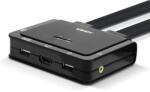LINDY 2 Port HDMI 4K60 USB Type C USB 2.0 & Audio Cable KVM Switch (42347)