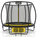 Pepita 244cm Premium Trambulină cu scară și depozitare pantofi - negru (JKL-8FT-GS4-B)