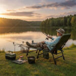 Timeless Tools Nagyméretű horgászszék lábtartóval