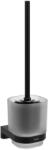 RAVAK Chrome CR II 410.20BLM fali WC kefe tartó, matt fekete X07P1384 (X07P1384) - szaniterplaza